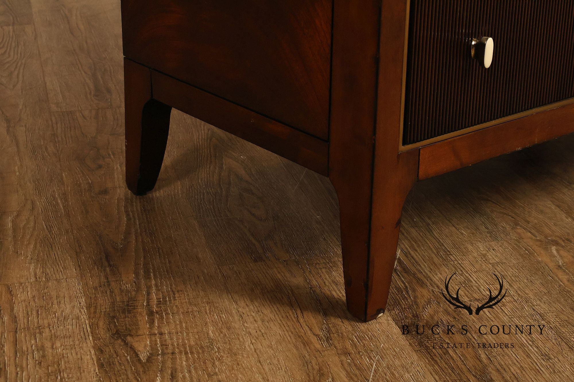 Caracole Art Deco Style Pair of Mahogany Chest Nightstands