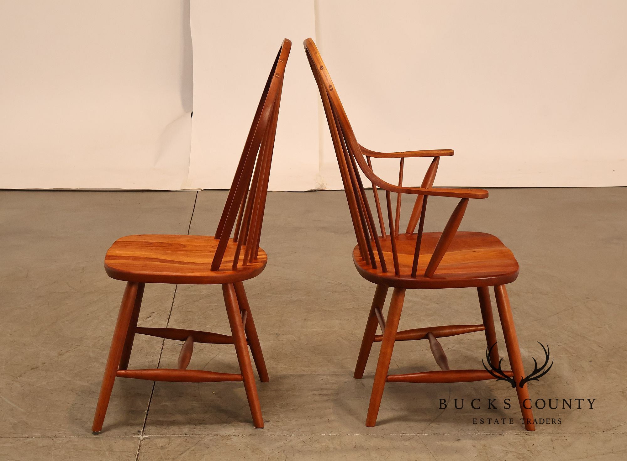 Martin’s Inc Windsor Style Set of 6 Cherry Dining Chairs