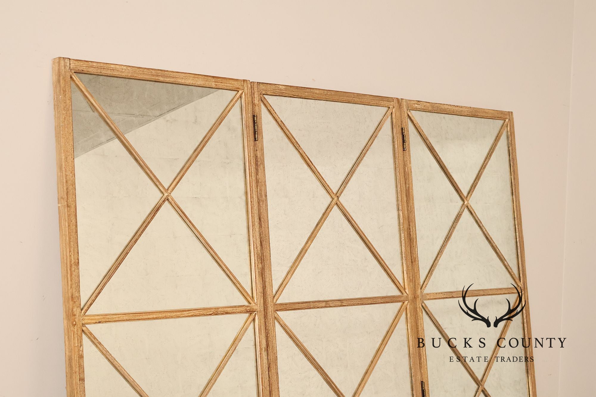 Restoration Hardware Three-Panel Mirrored Room Divider