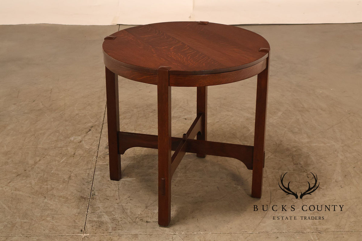 Antique Gustav Stickley Model 644 Mission Oak Round Table