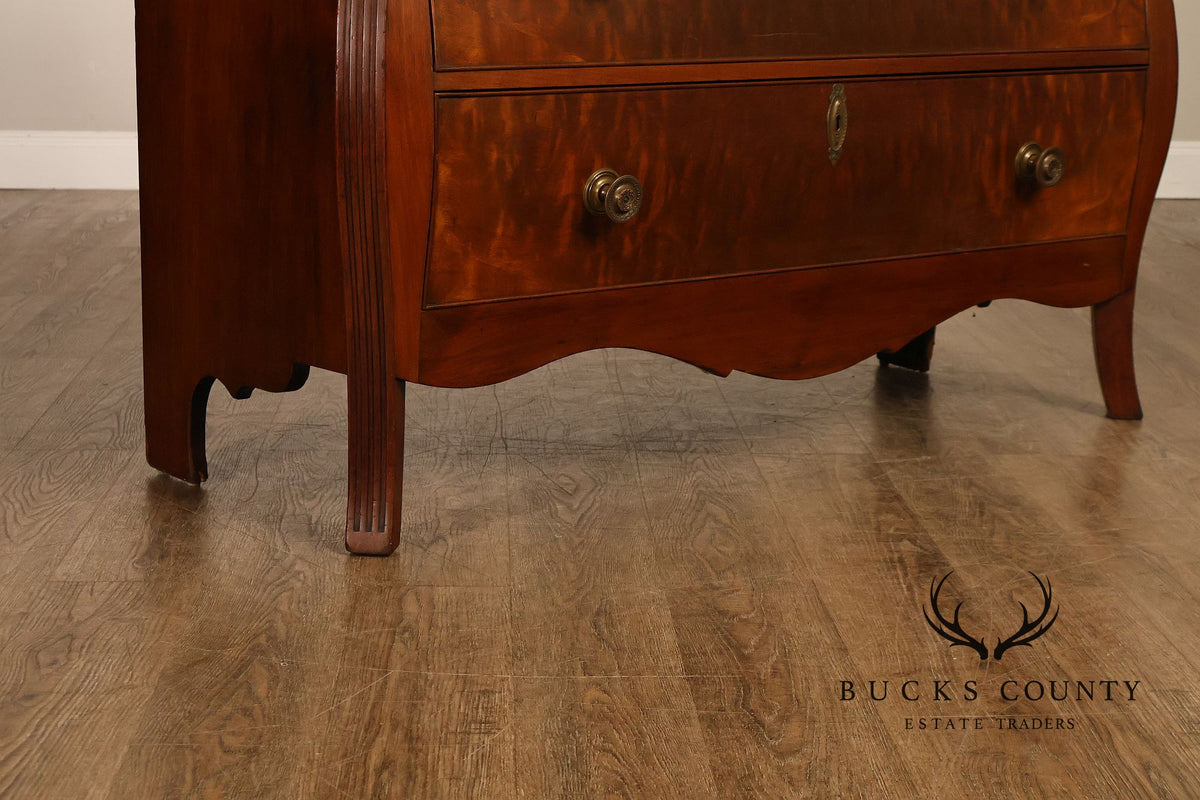 Federal Style Mahogany Secretary Bookcase With Drop Front Desk