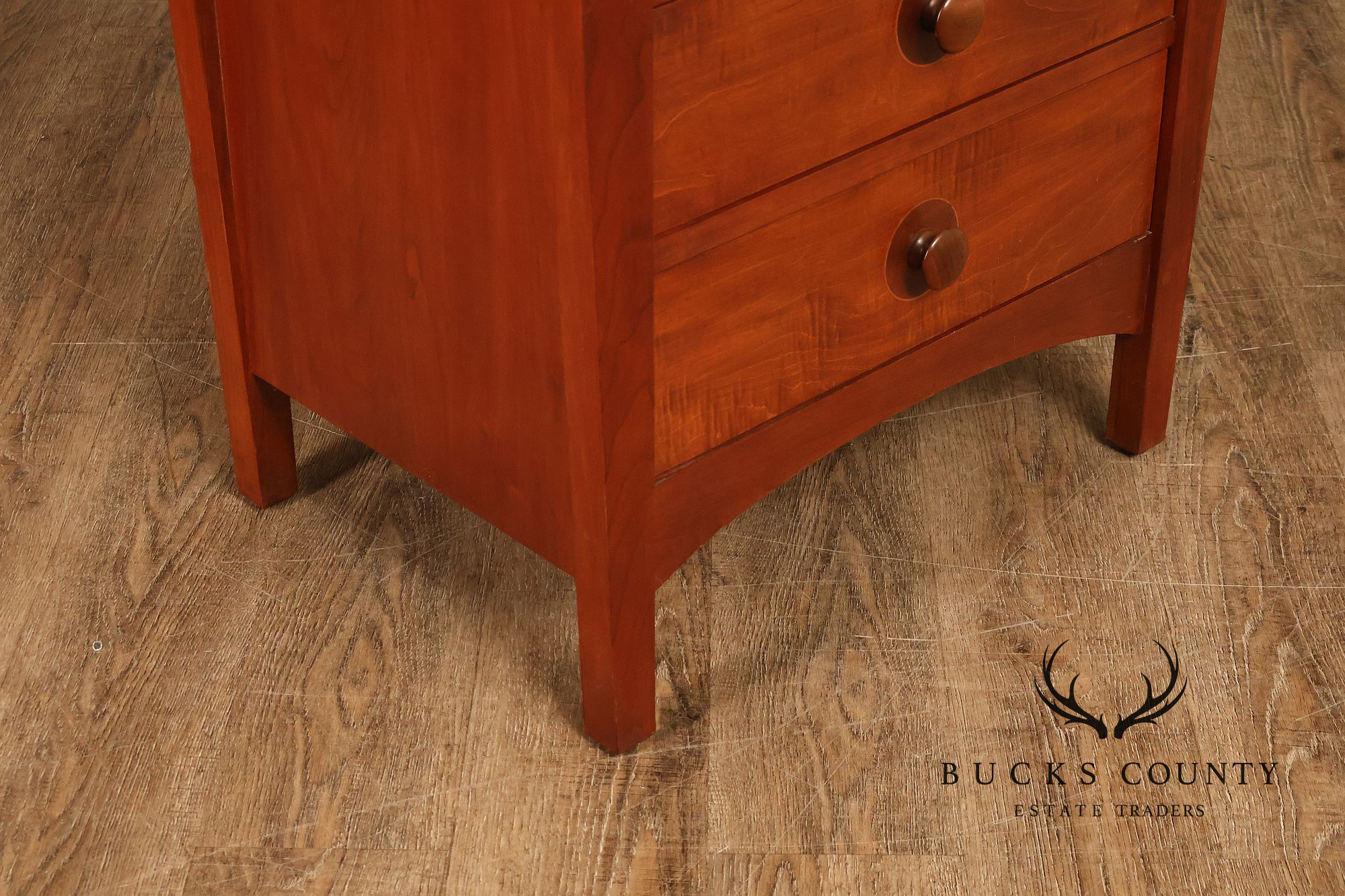 Stickley Mission Collection Harvey Ellis Cherry Three Drawer Nightstands