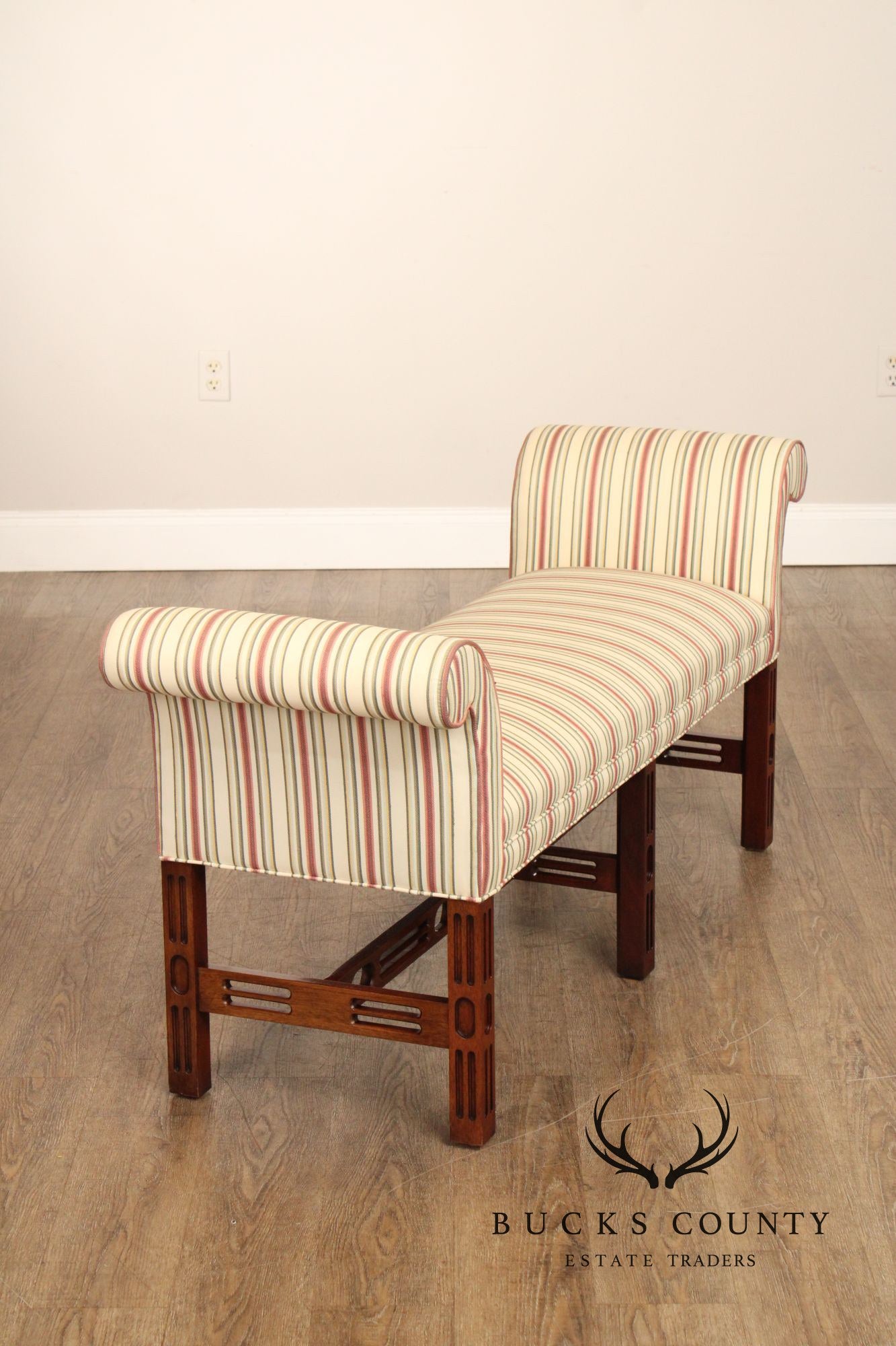 Southwood Chippendale Style Mahogany Window Bench