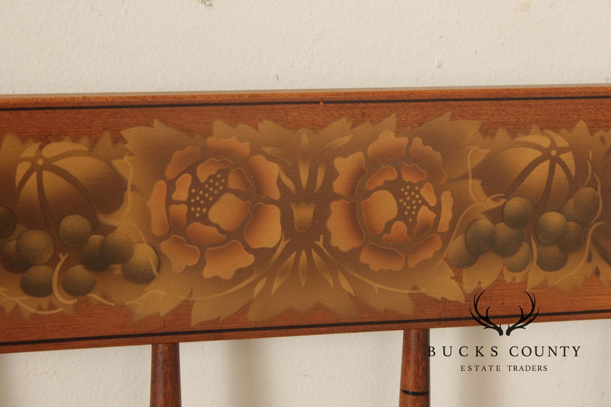 Hitchcock Early American Style Pair of Painted Twin Headboards