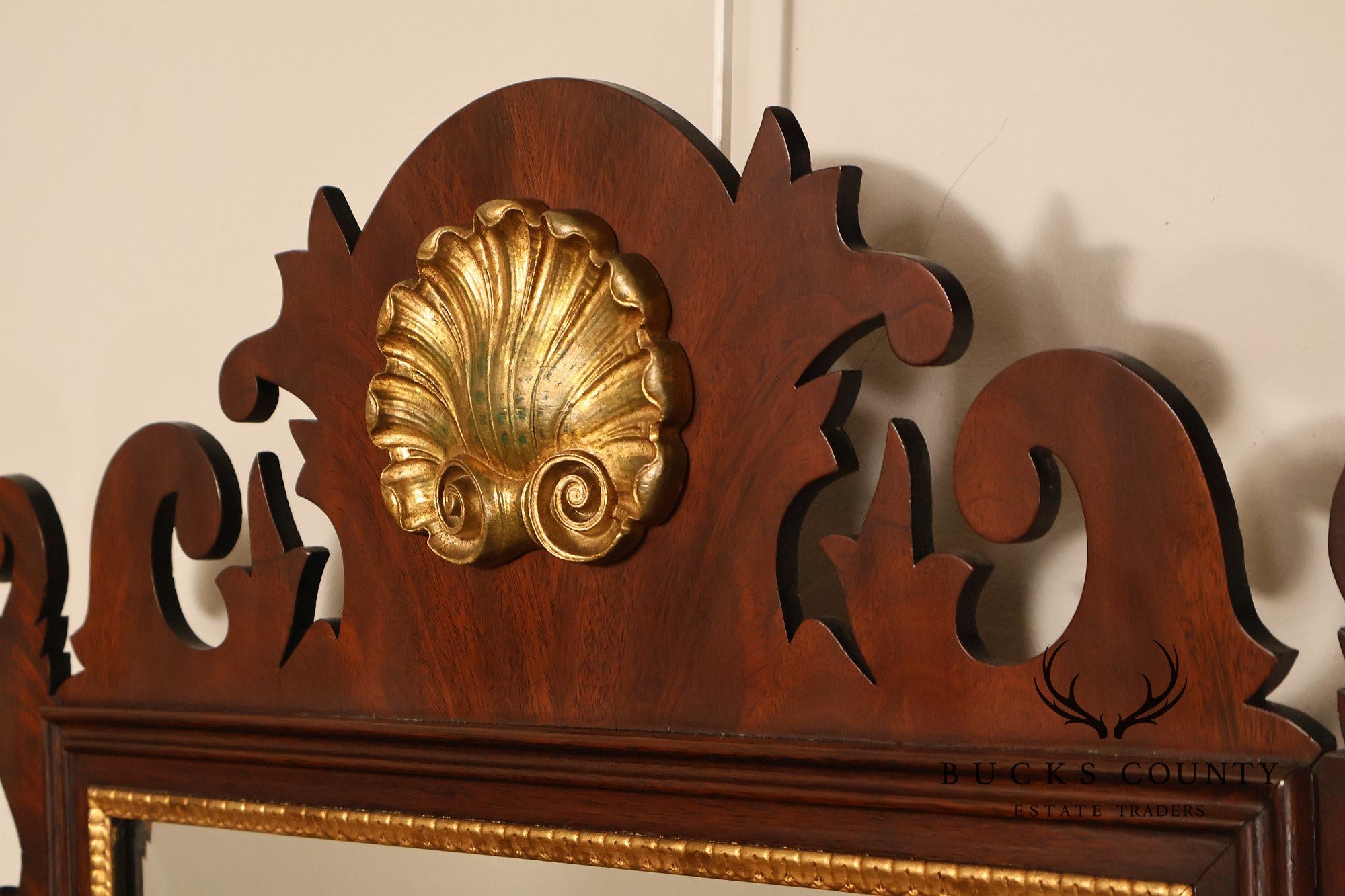Henkel Harris Chippendale Style Mahogany Wall Mirror