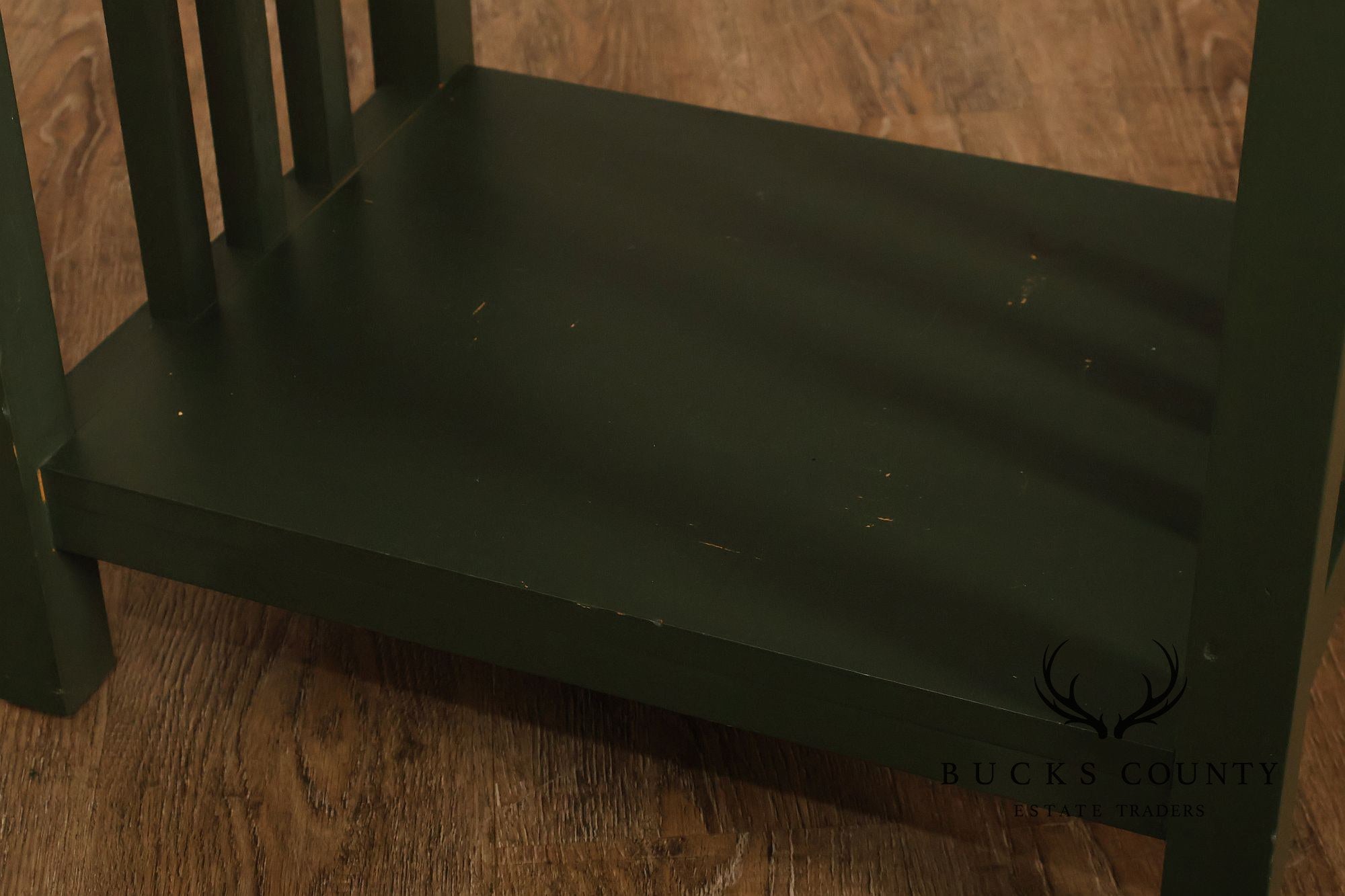 Mission Style Painted Spindle Nightstand