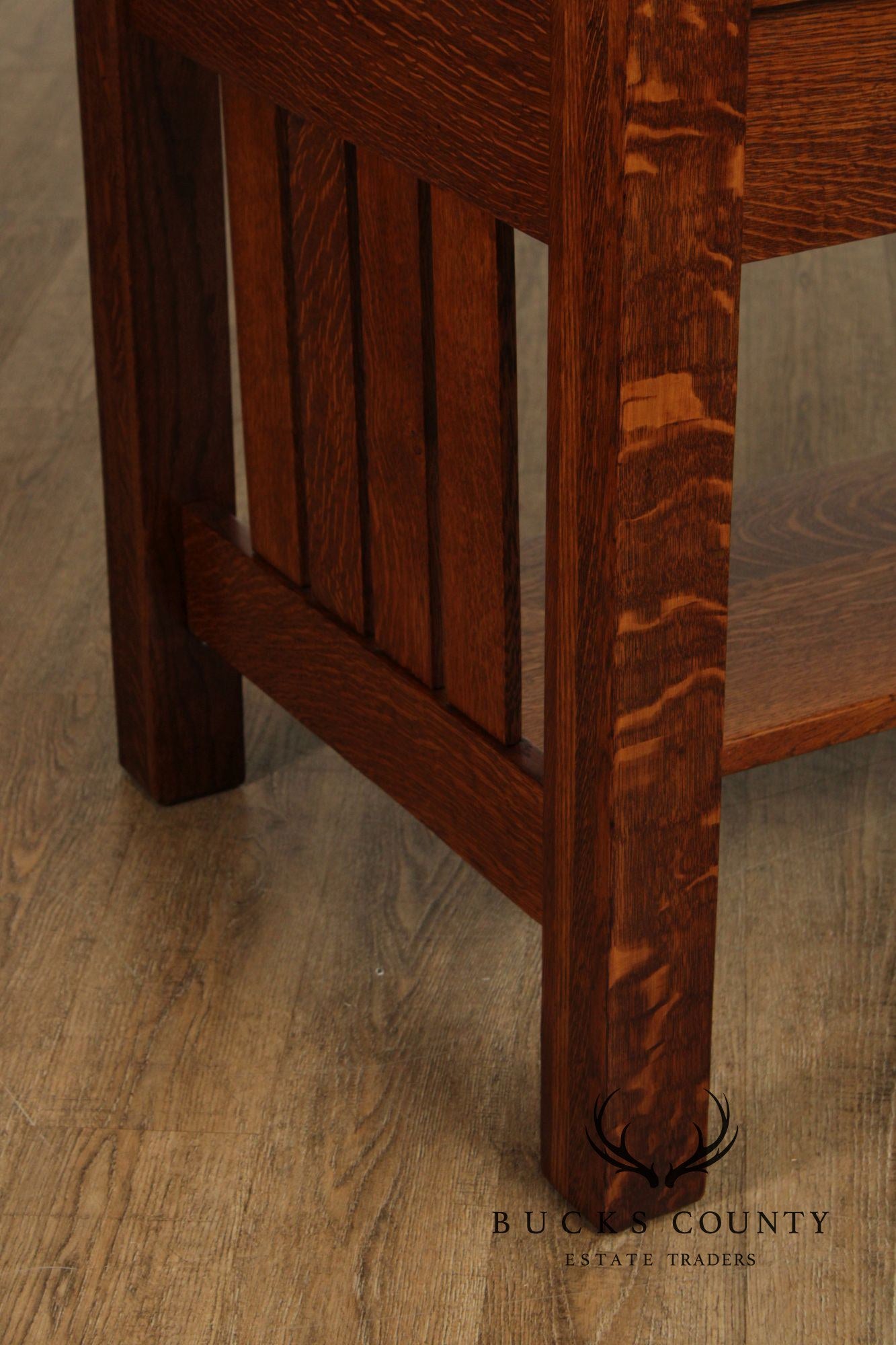 Antique Mission Oak Library Table