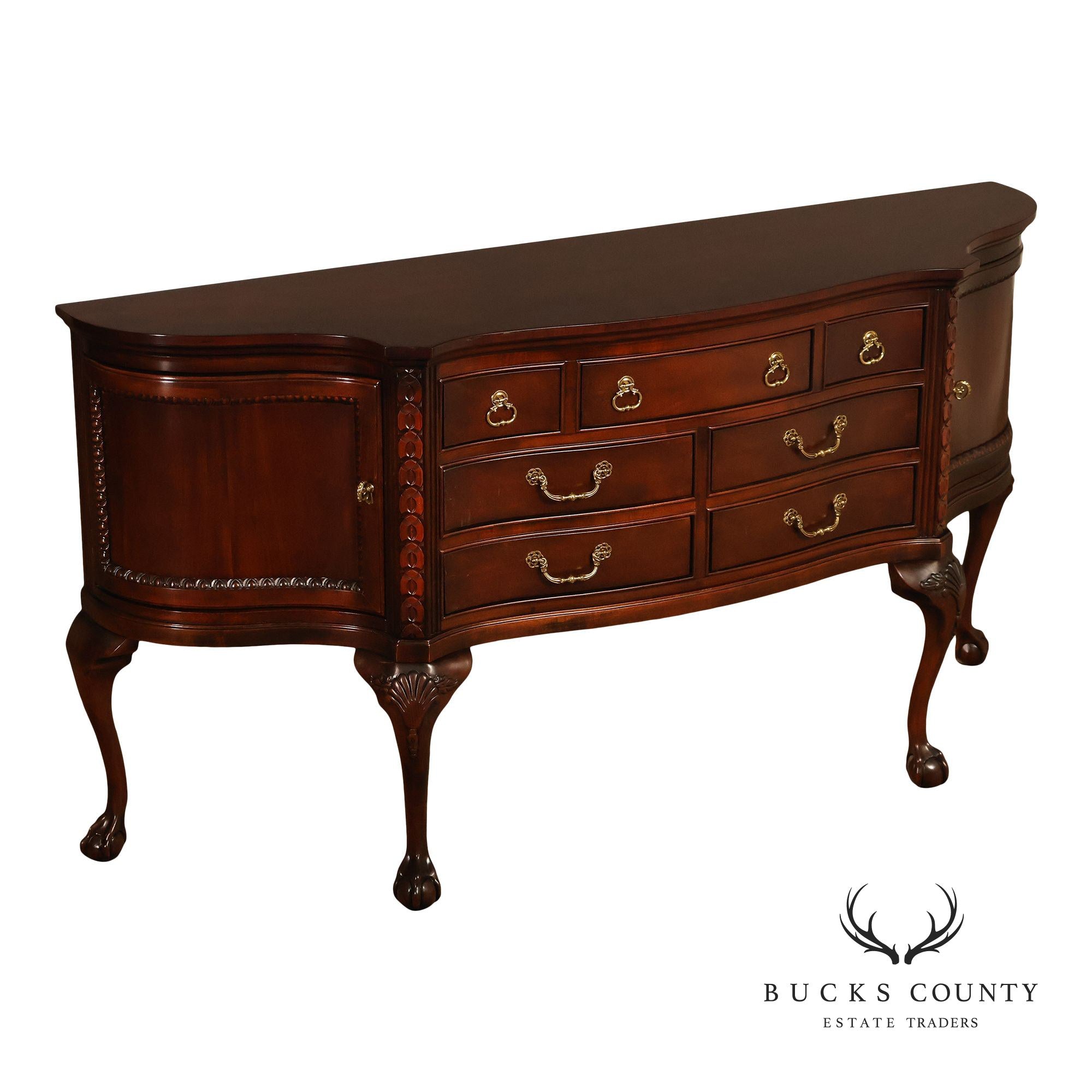 Century Furniture Mahogany Chippendale Style Sideboard Buffet