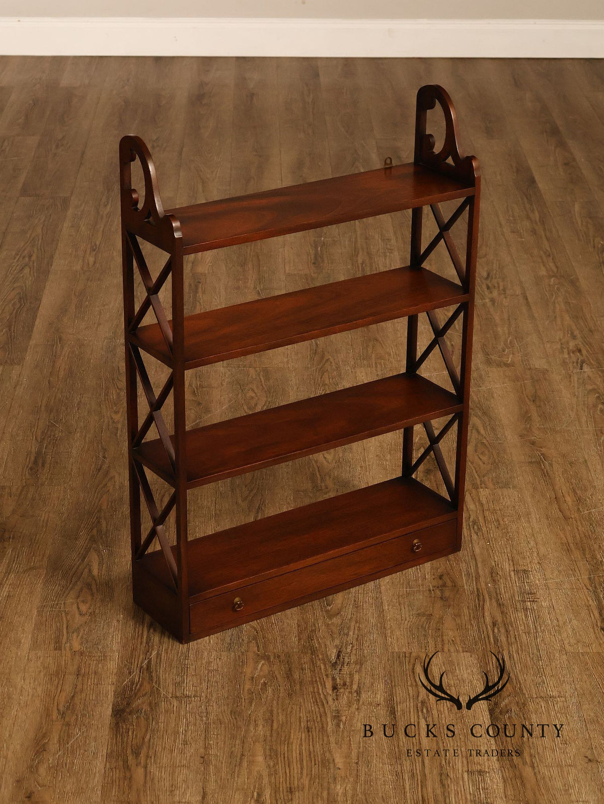 Kittinger Williamsburg Adaptation Mahogany Hanging Wall Shelf