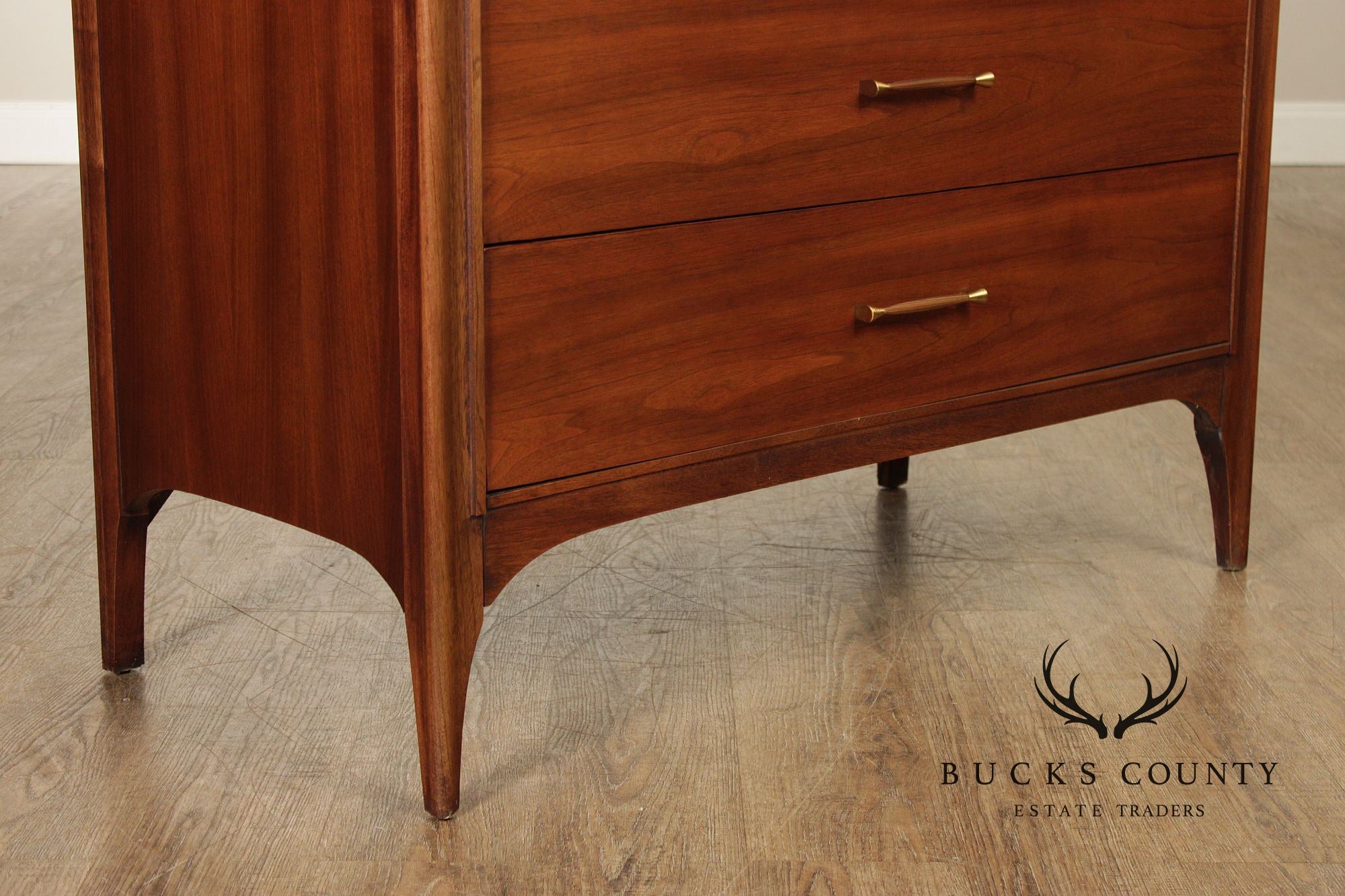 Kent Coffey 'Perspecta' Walnut And Rosewood Tall Chest