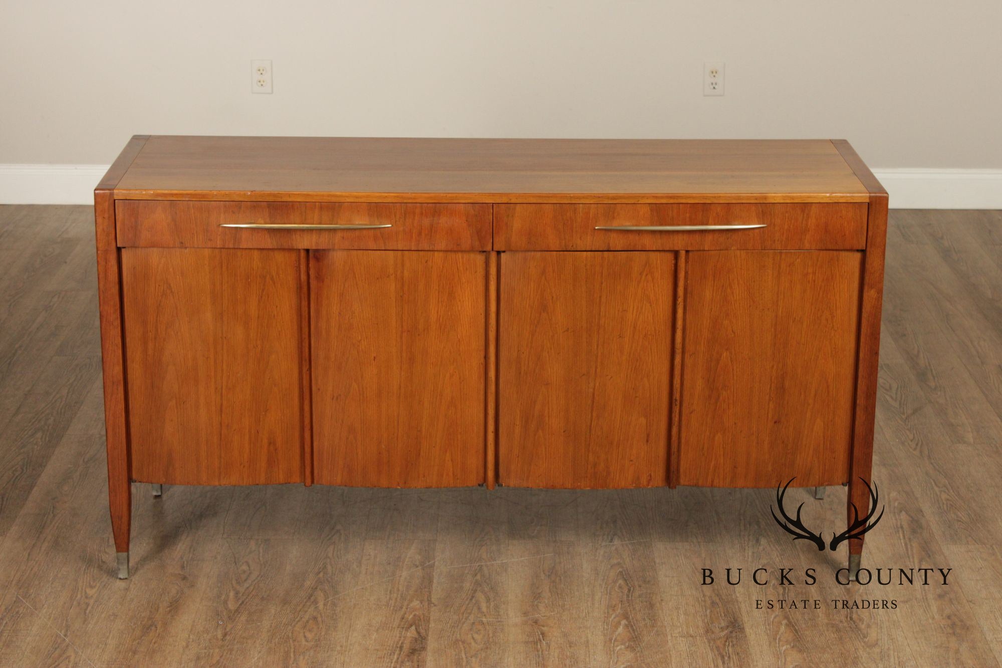 Milling Road by Baker Mid-Century Modern Walnut Credenza Sideboard