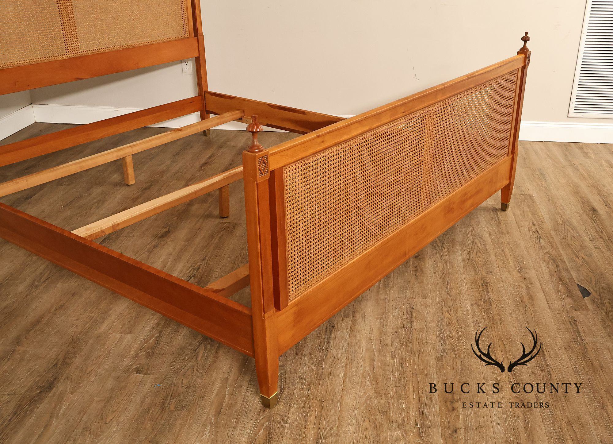 Stickley French Directoire Style Cherry And Cane California King Bed