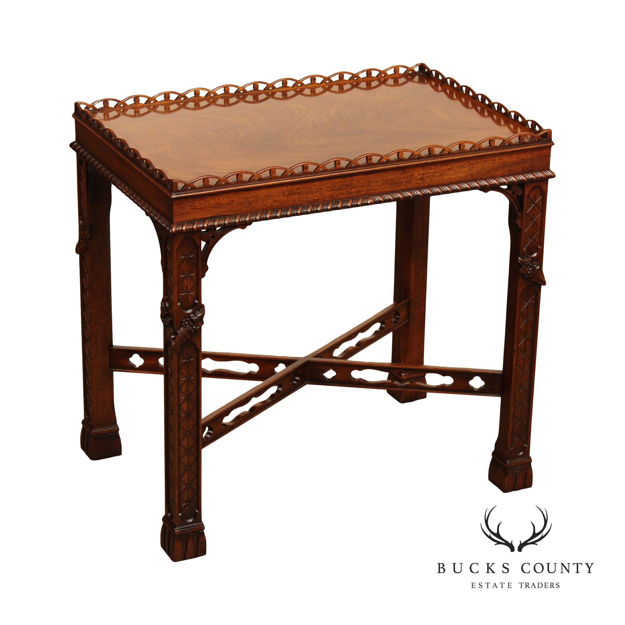 Henredon 'Historic Natchez Collection' Chippendale Style Mahogany Tea Table