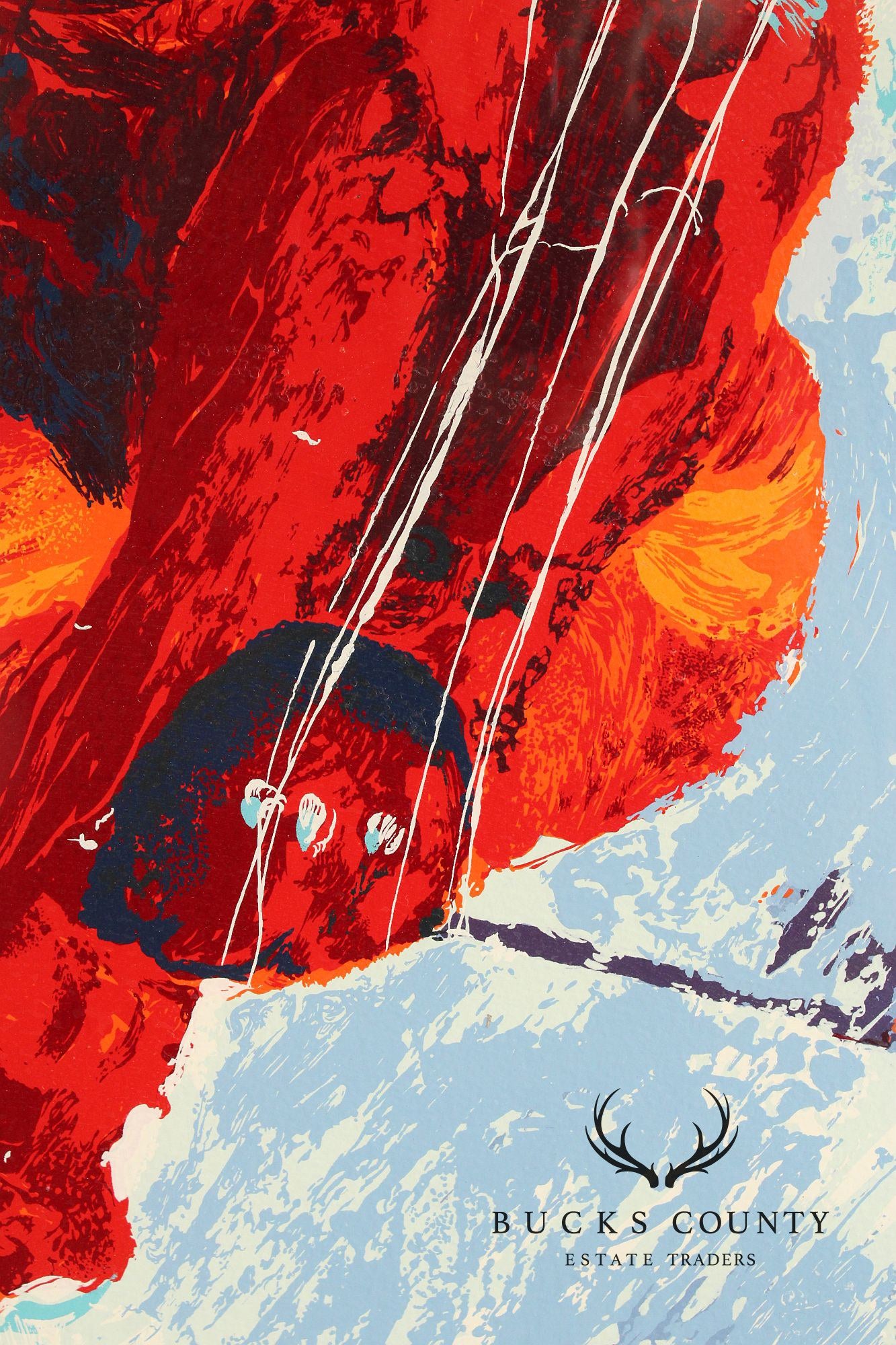 Mark King Limited Edition Framed Print, Downhill Skier