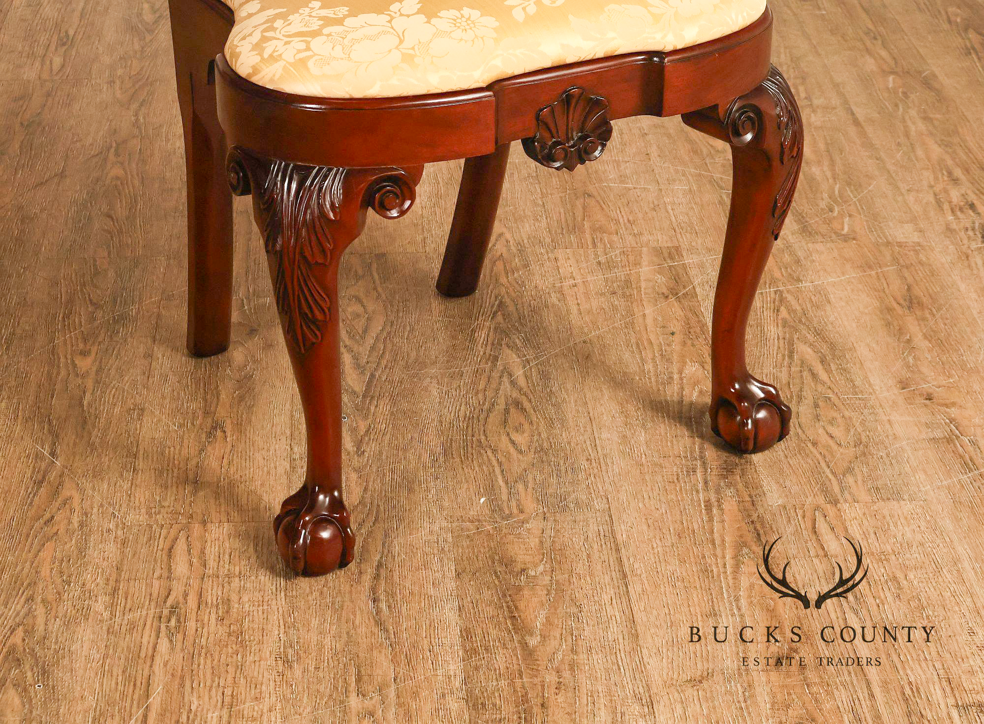 Kindel Winterthur Collection Set of Four Carved Dining Chairs