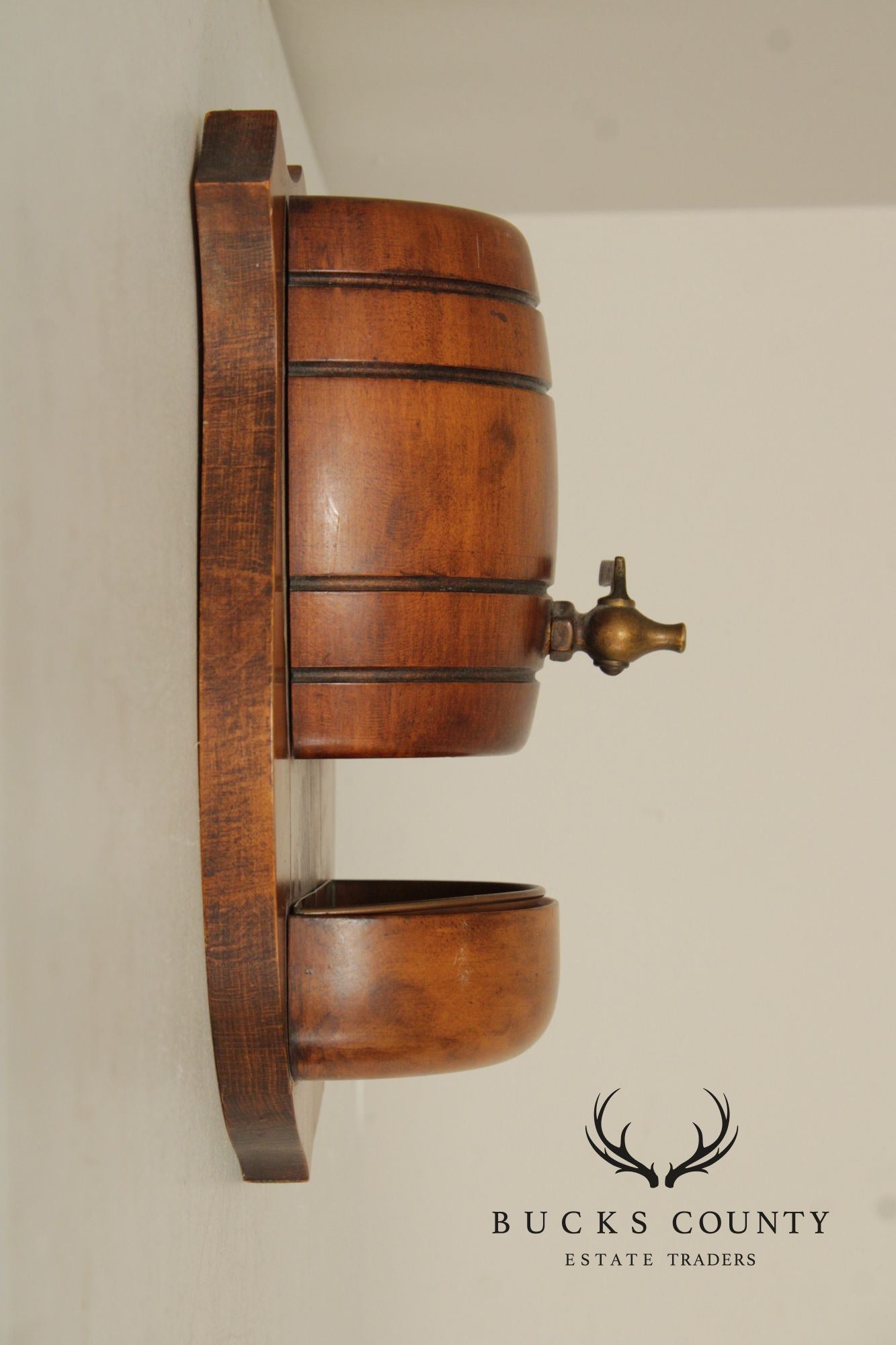 Pair Of Vintage Italian Wall Mounted Miniature Barrel Drink Sconces