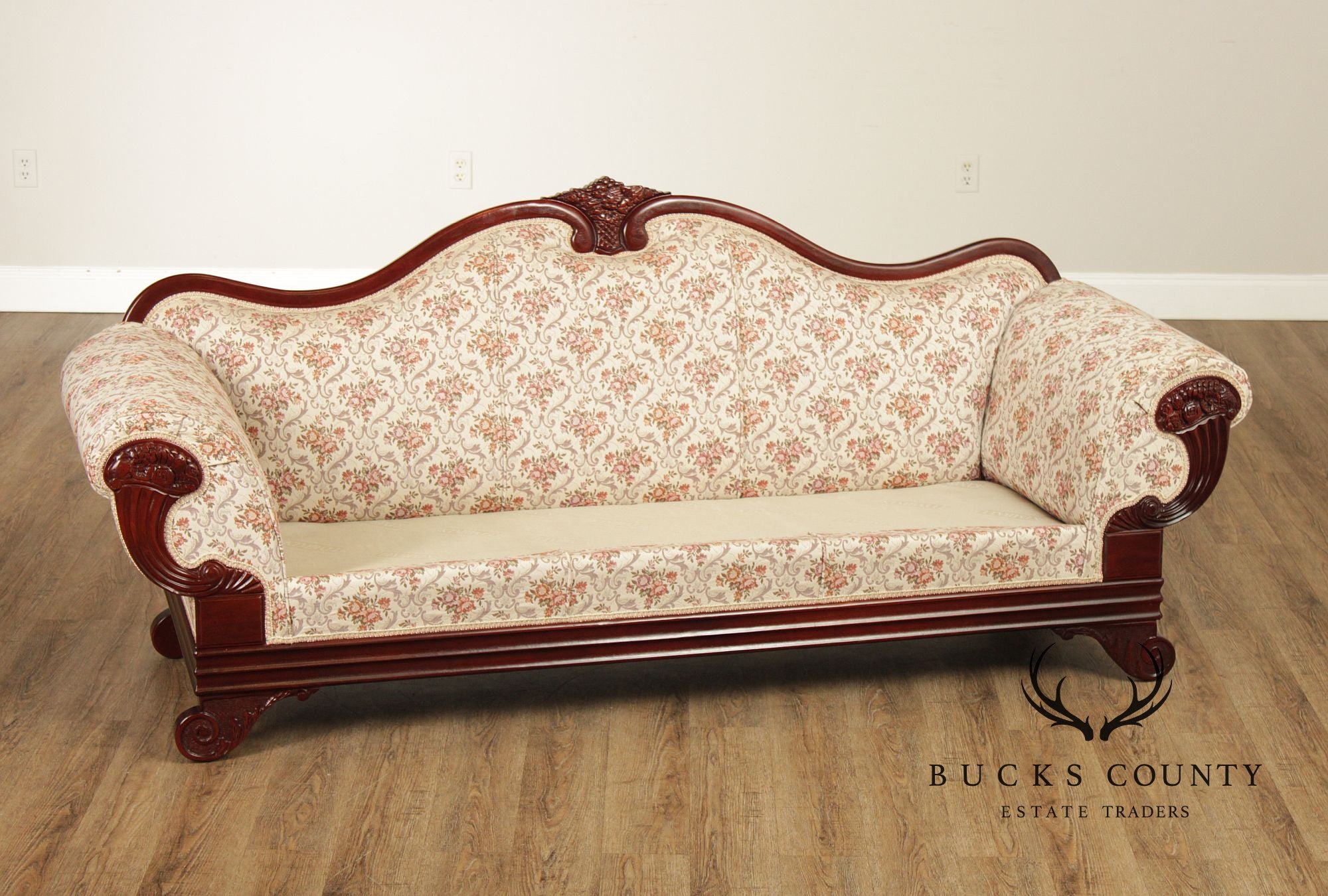 Kimball Victorian Style Carved Mahogany Sofa