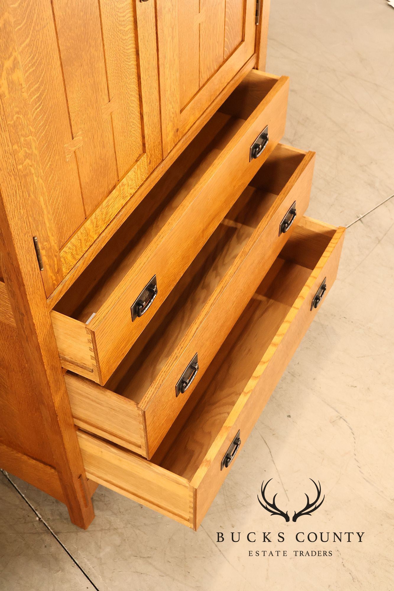 Stickley Mission Collection Oak Entertainment Armoire