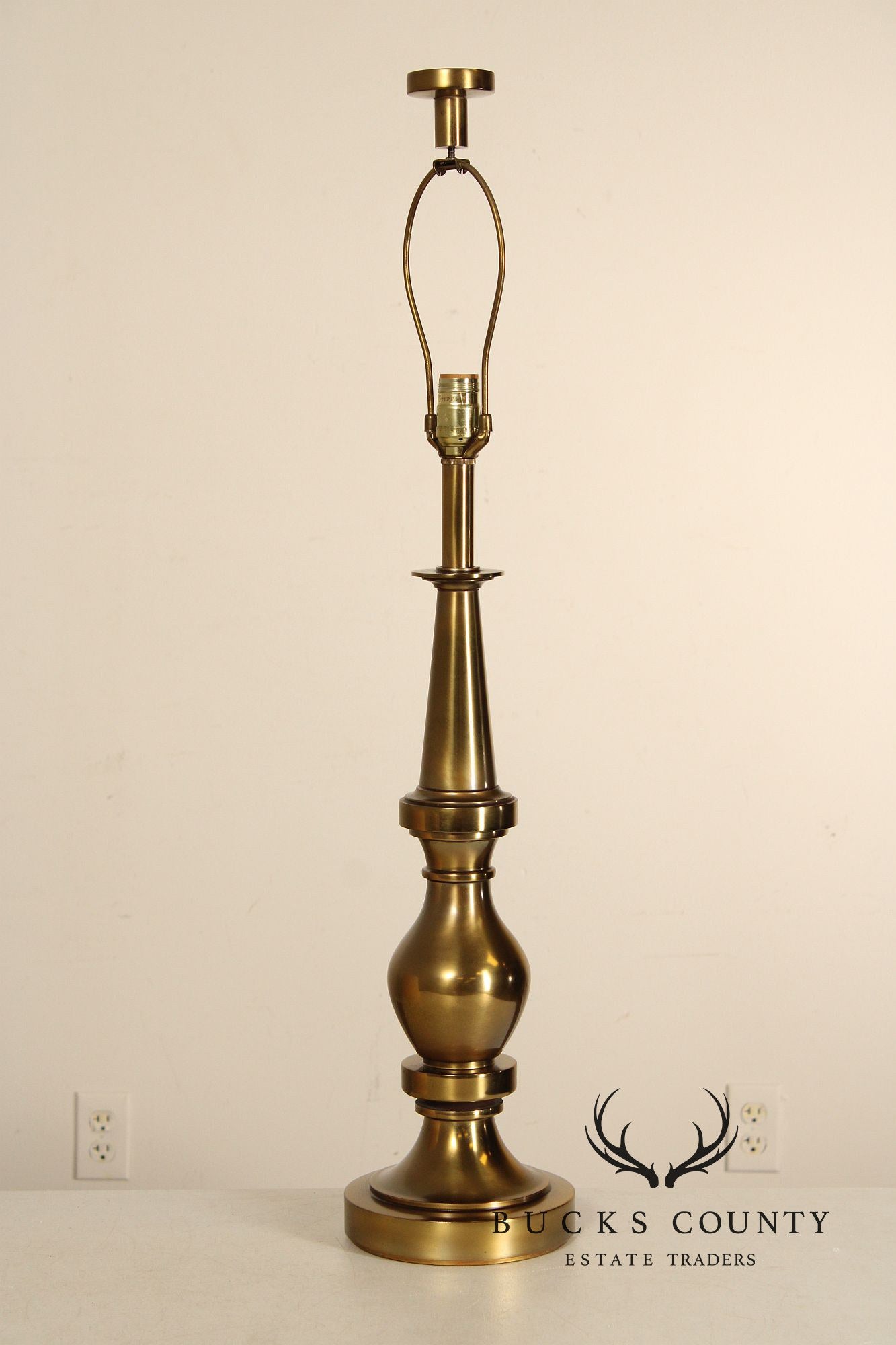 Vintage Stiffel Pair of Brass Baluster Table Lamps