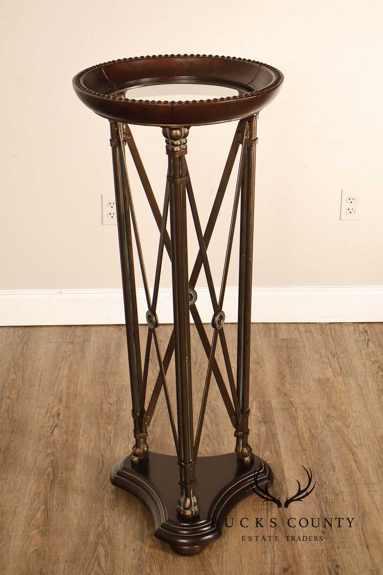 Regency Style Pair Of Mahogany Pedestal Plant Stands