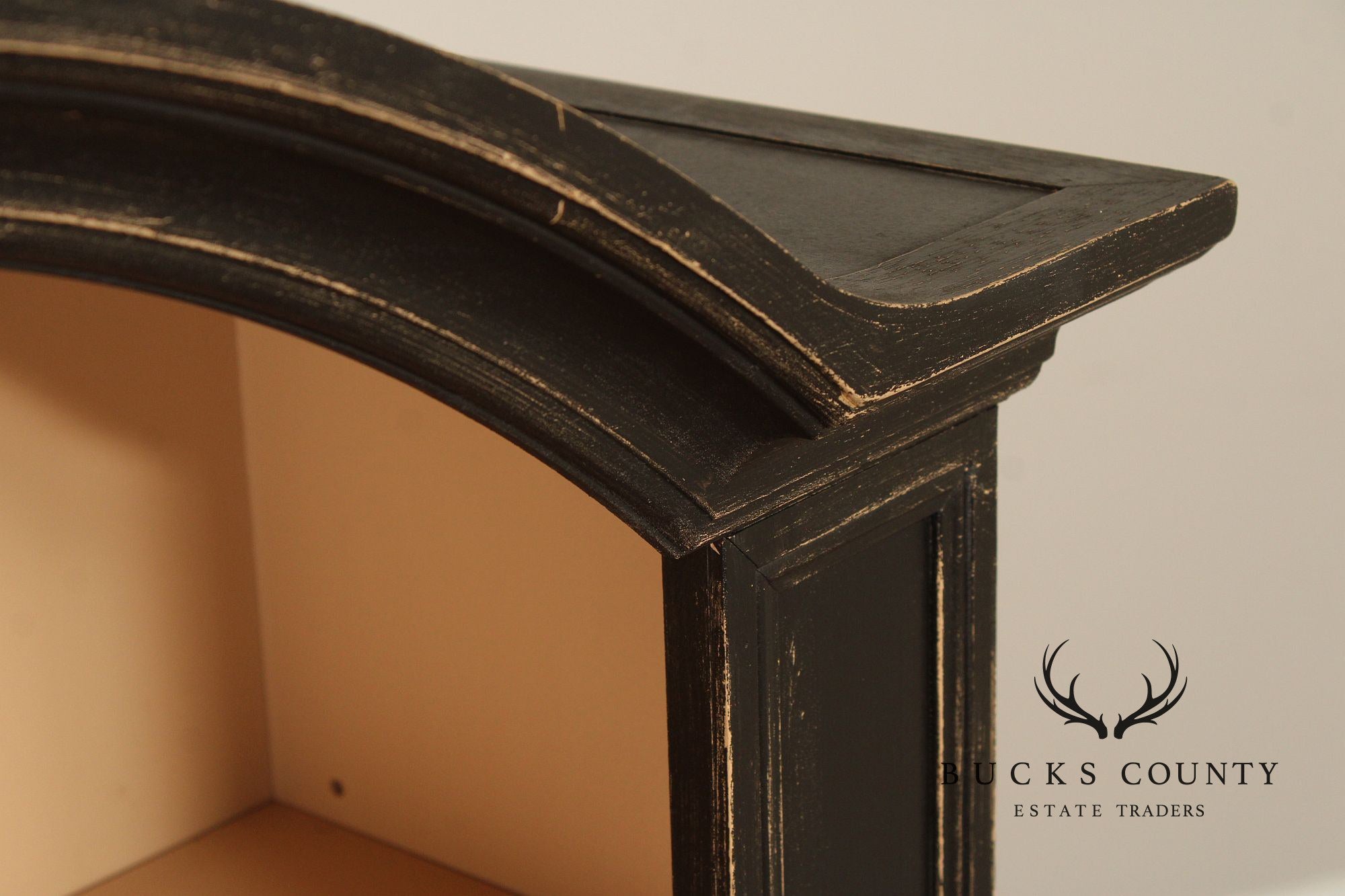 Farmhouse Style Distress Painted Open Bookshelf