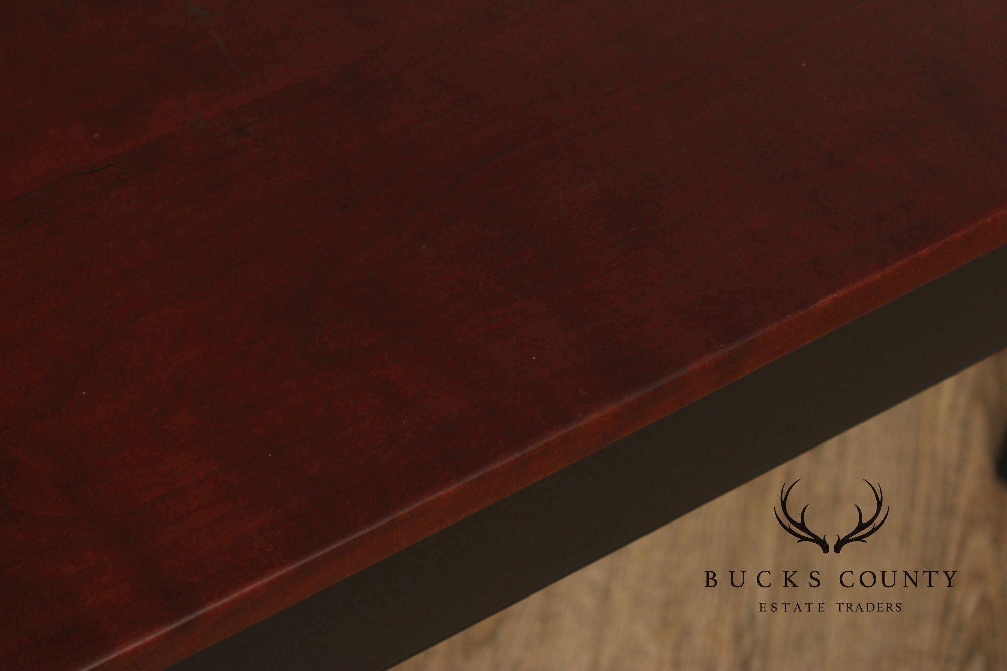 Shaker Style Painted Base Cherry Console Table