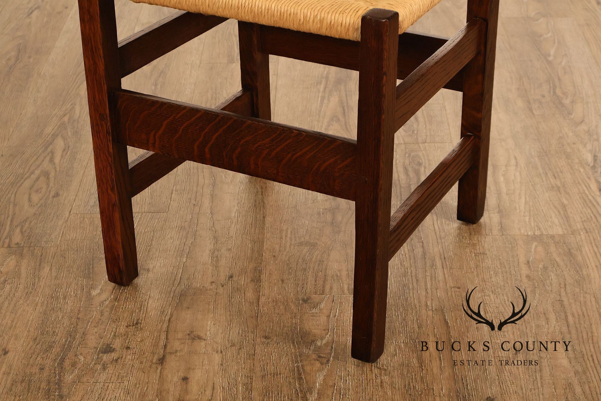 Antique L. & J.G. Stickley Arts And Crafts Oak Side Chair #370