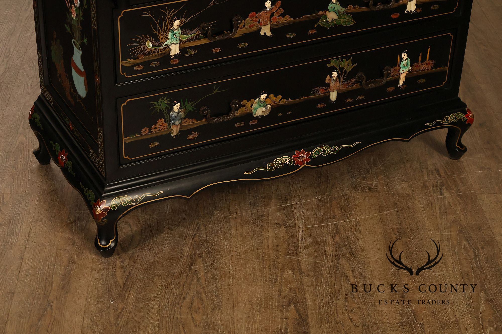 Chinoiserie Secretary Bookcase
