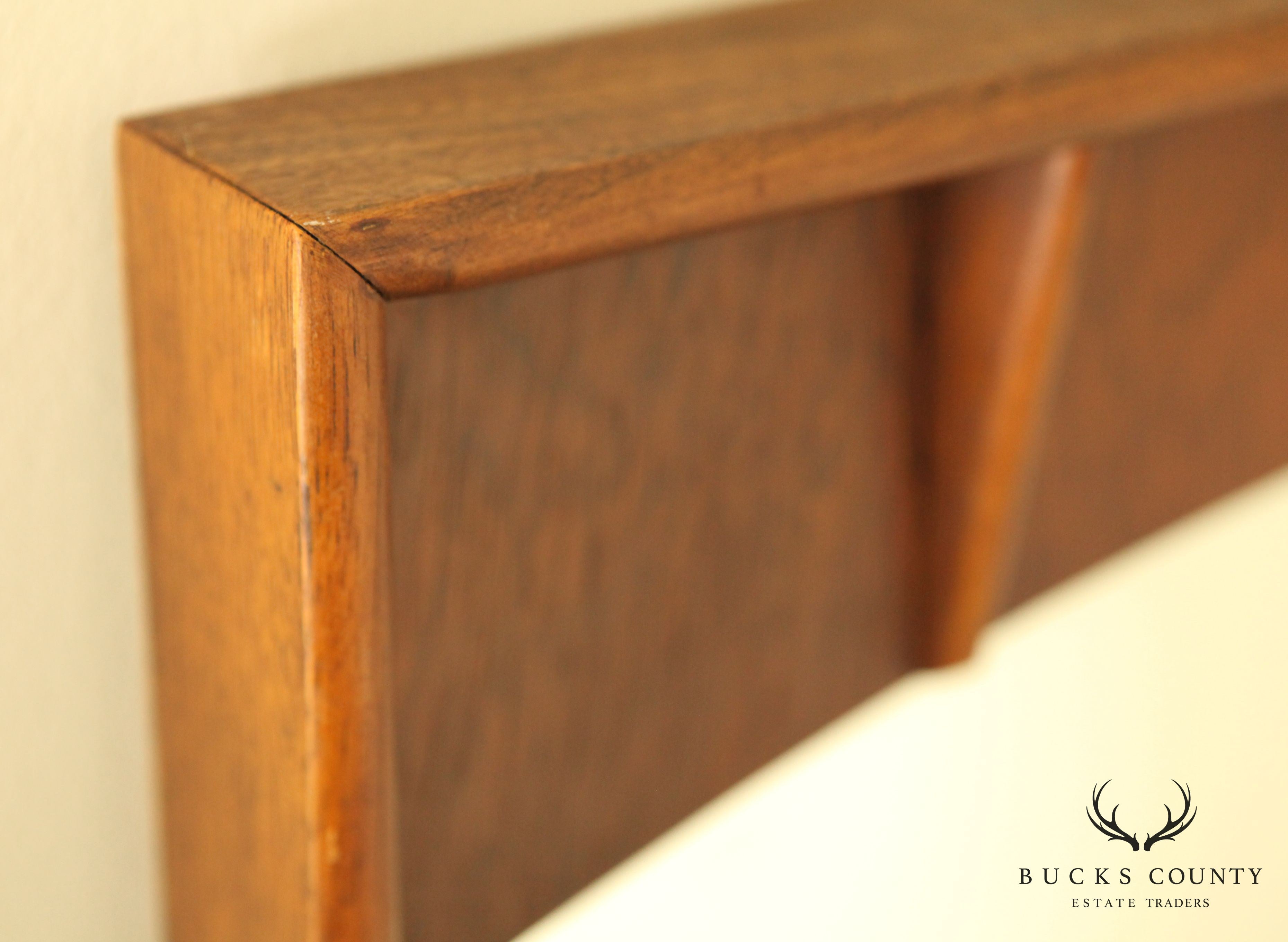 Mid Century Modern Walnut & Rosewood Frame Mirror