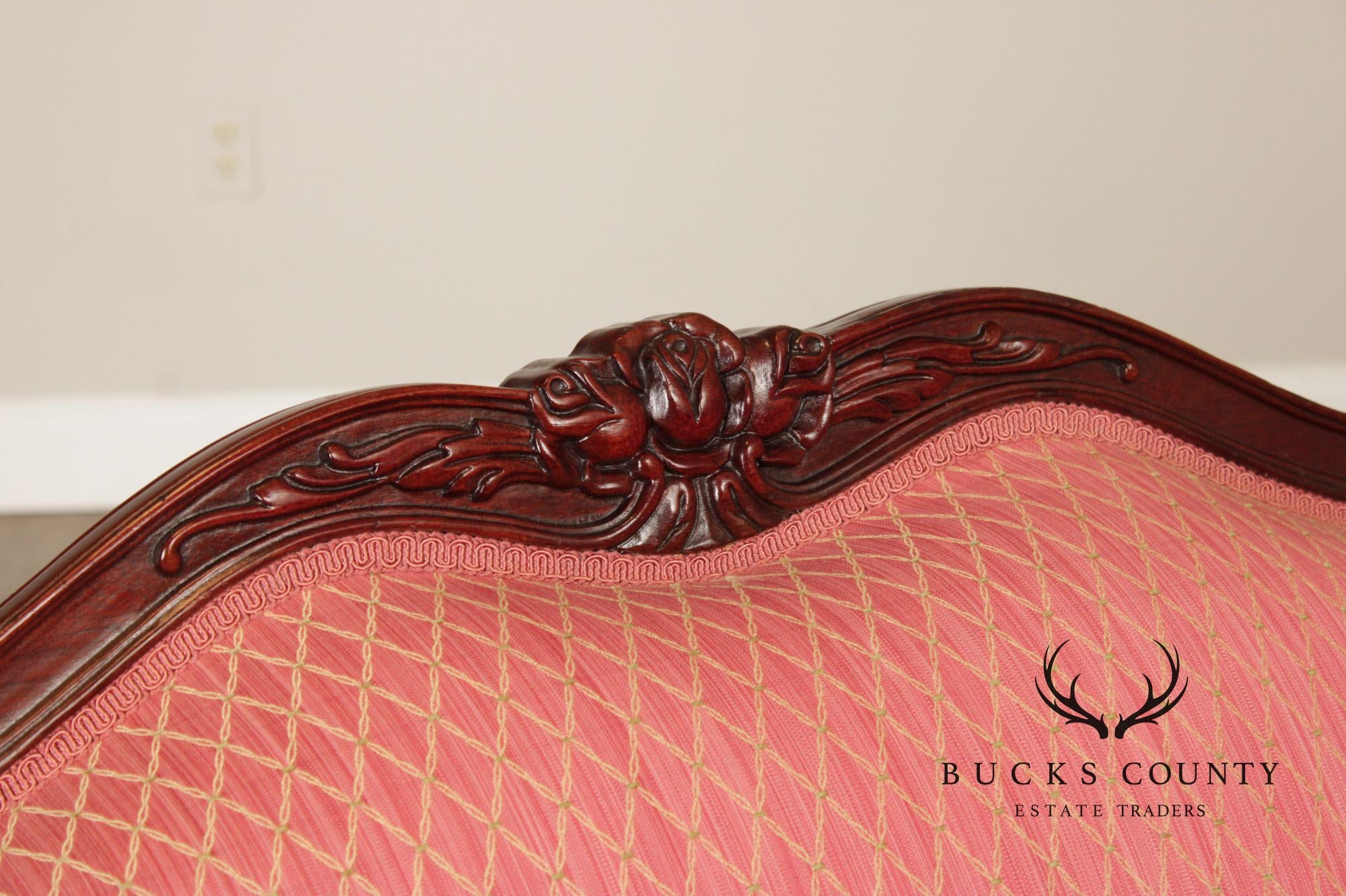French Louis XV Style Mahogany Loveseat Settee
