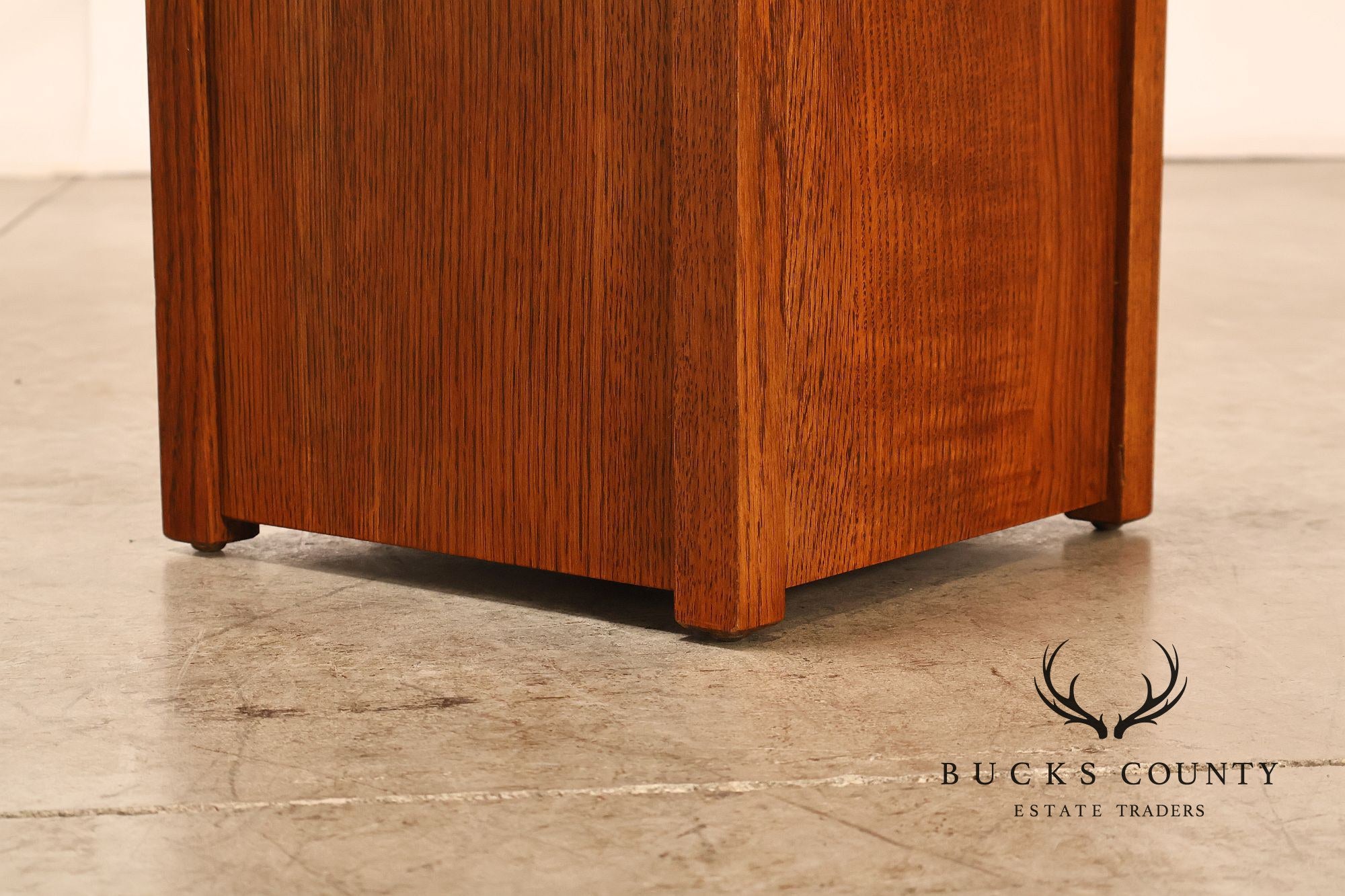 Stickley Mission Collection Oak Wastebasket