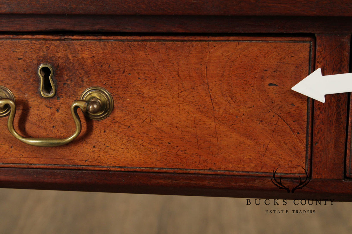 Antique Mahogany Two-Drawer Console Table