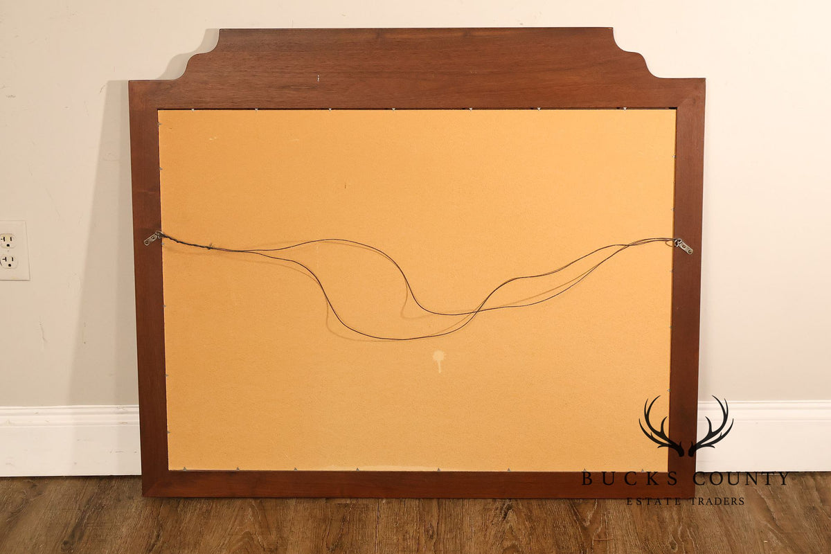 E.A. Clore Custom Walnut Hanging Wall Mirror