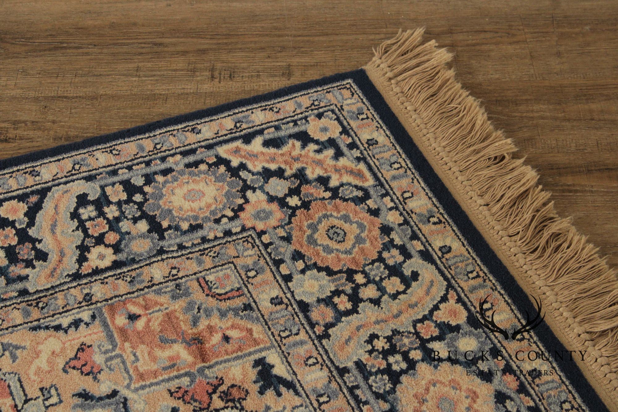 Karastan Blue Heriz Wool Area Rug 5.9 X 9