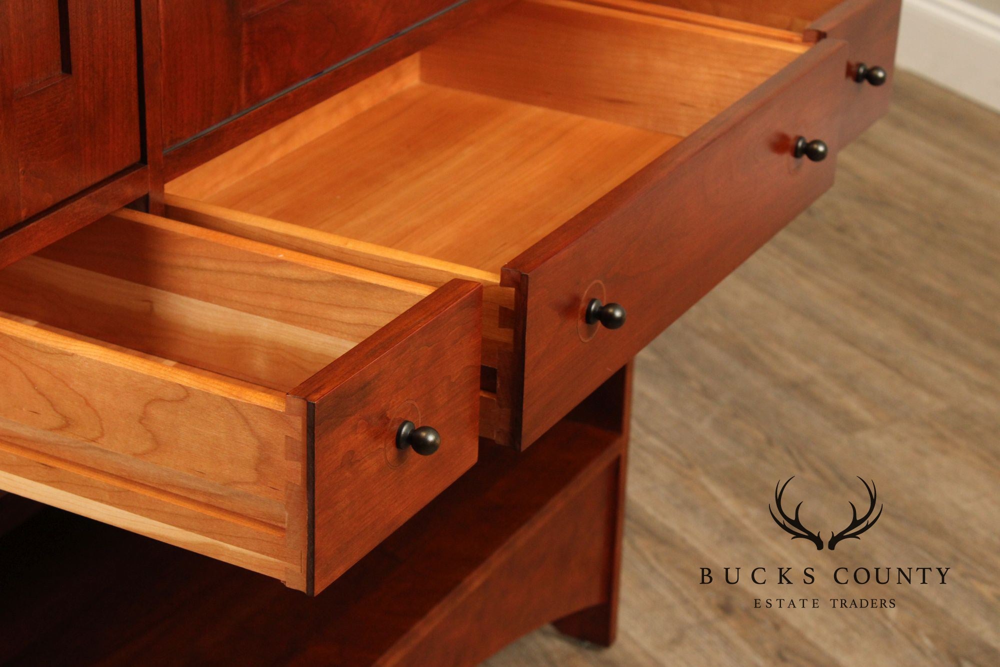 Stickley Mission Collection Harvey Ellis Inlaid Cherry Drop Front Desk
