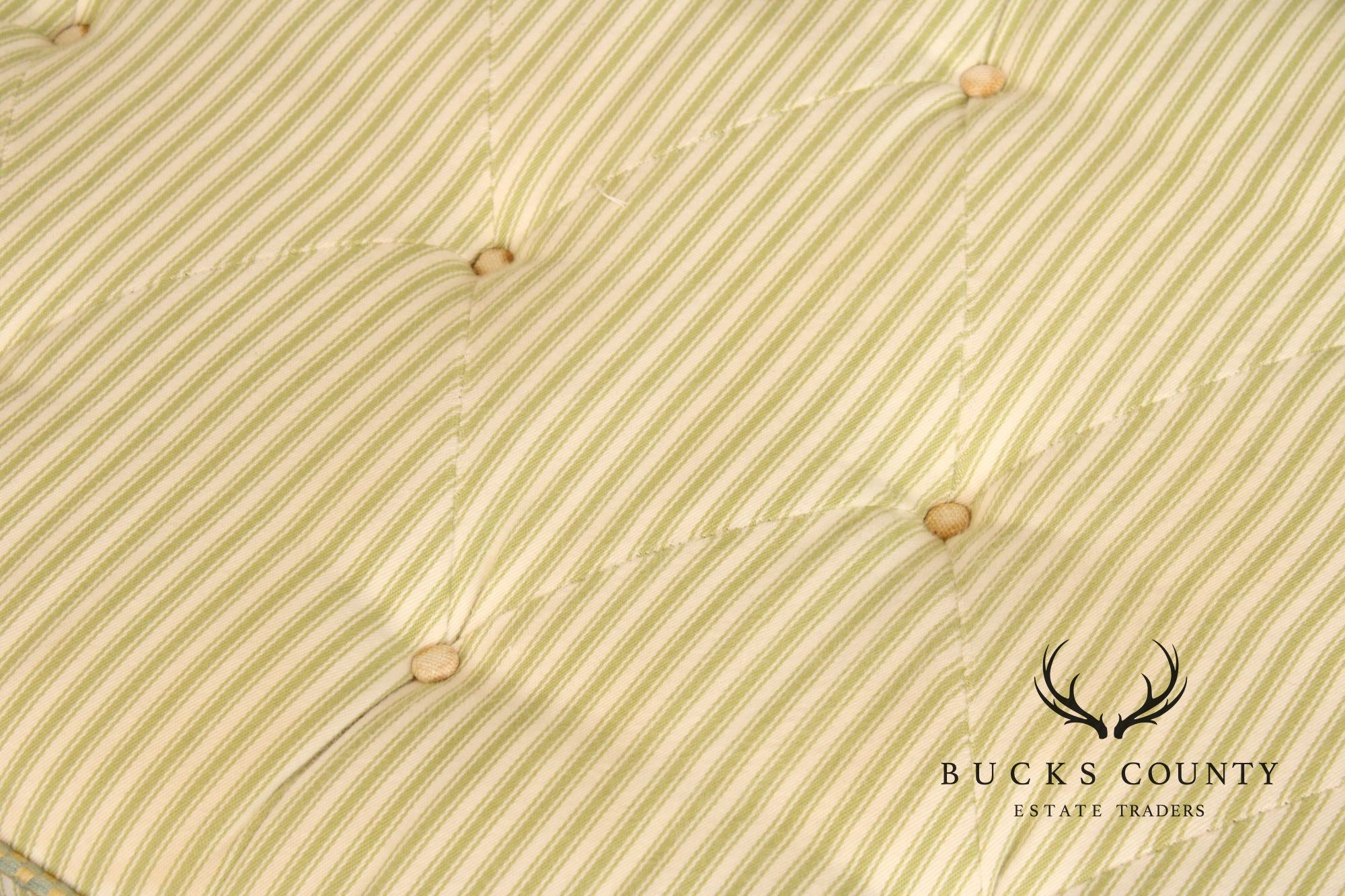 Mackenzie Childs Upholstered Storage Ottoman