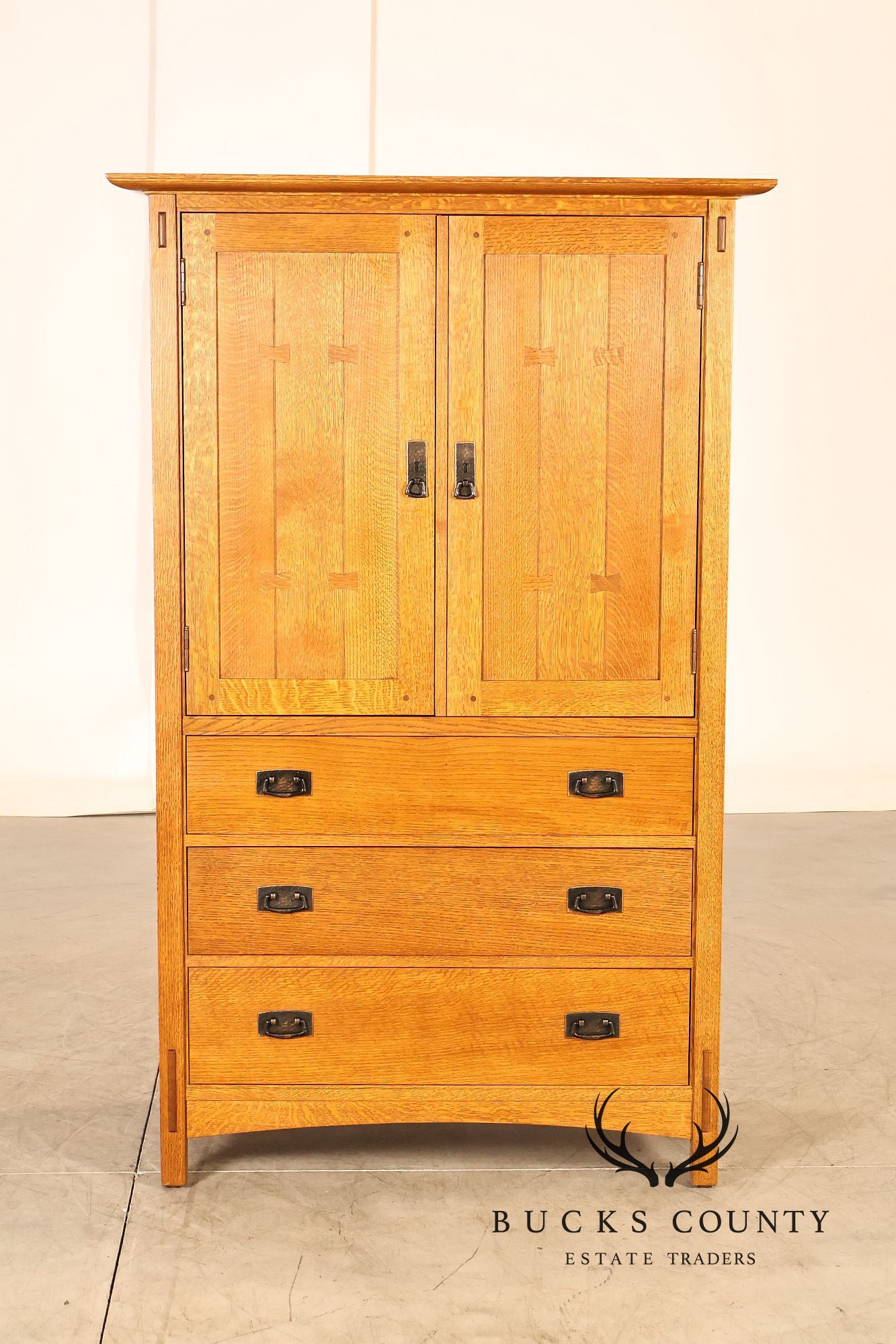 Stickley Mission Collection Oak Entertainment Armoire