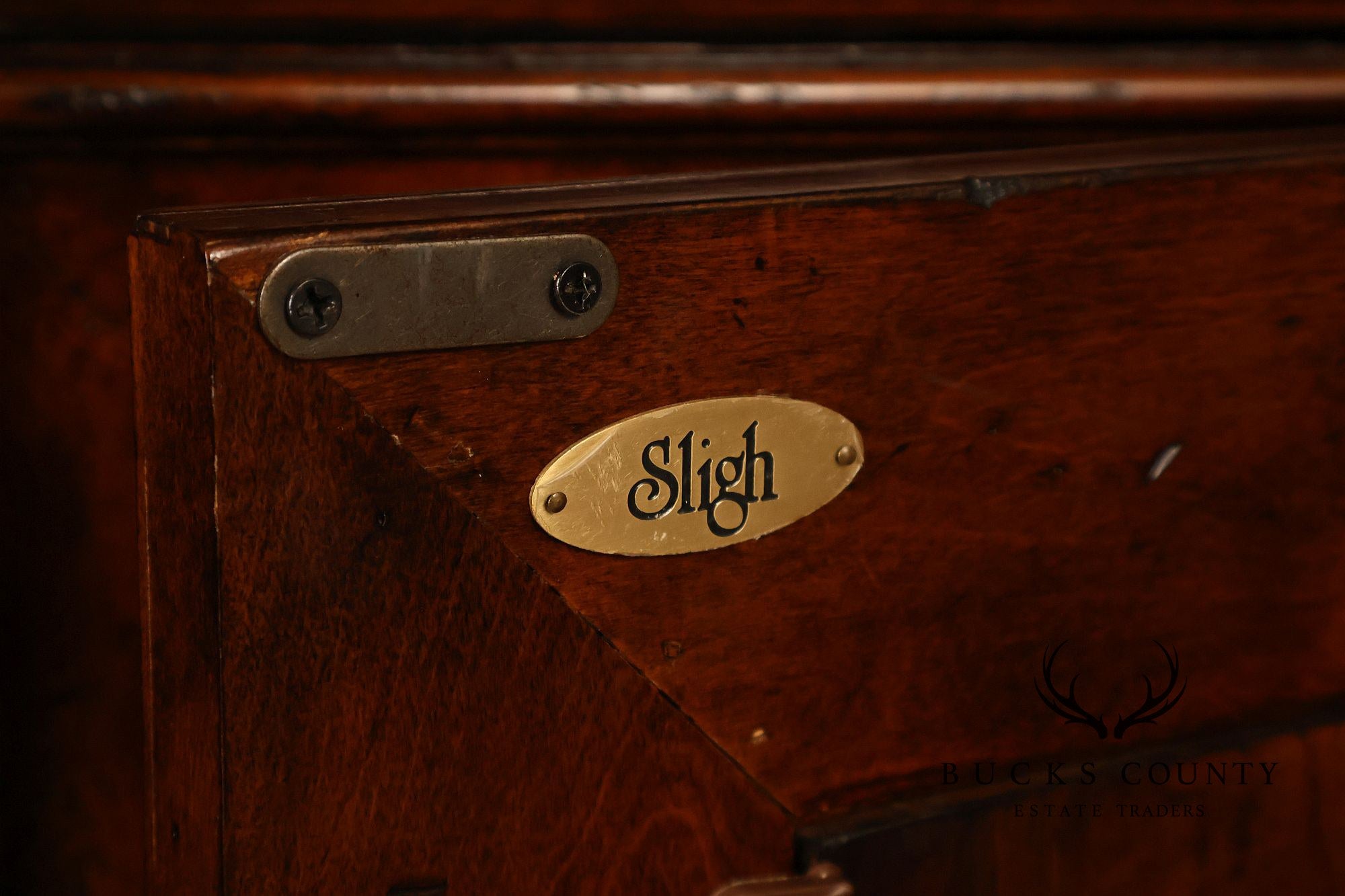 Sligh Large Traditional Lighted Bookcase Cabinet