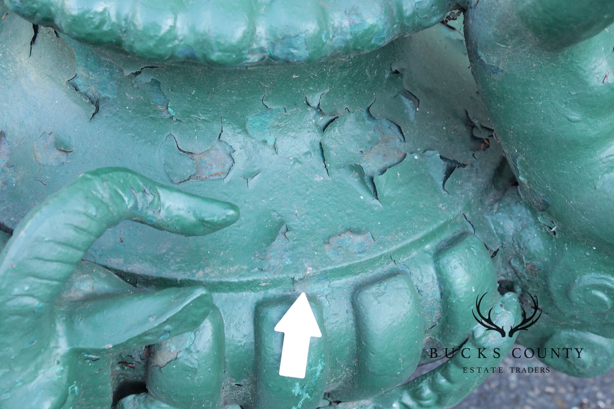 Antique Cast Iron Pair Of Cherub Garden Urn Planters