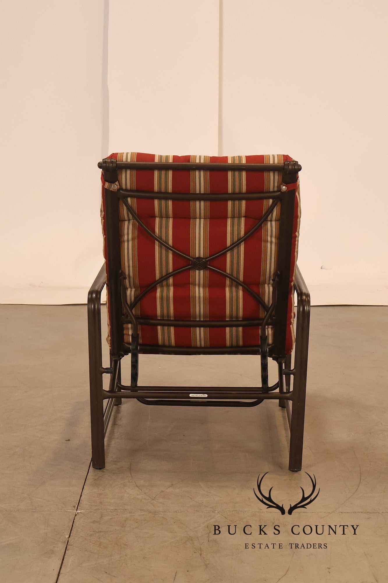 Brown Jordon Outdoor Patio Reclining Lounge Chair with Ottoman
