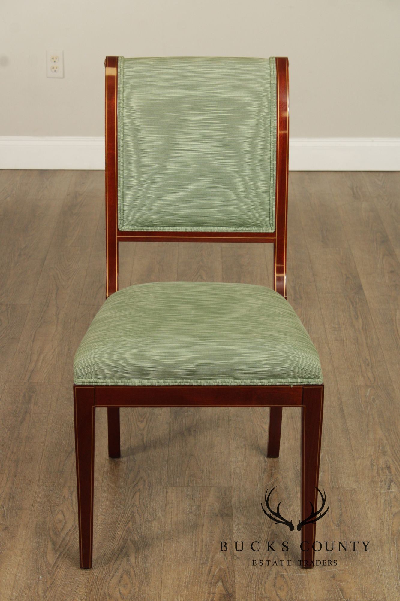 Kindel Empire Style Set of Eight Mahogany Dining Chairs