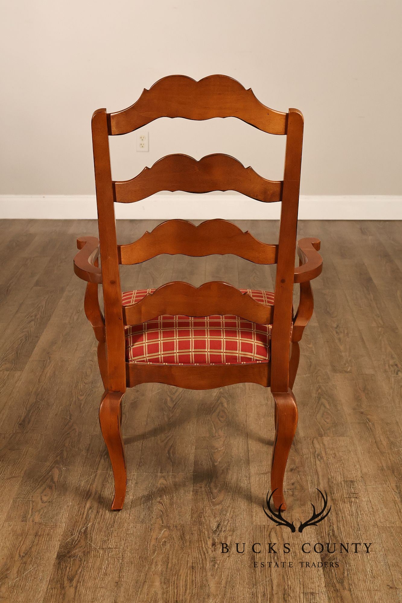 Ethan Allen Legacy Collection Set Of 10 Maple French Country Ladder Back Dining Chairs