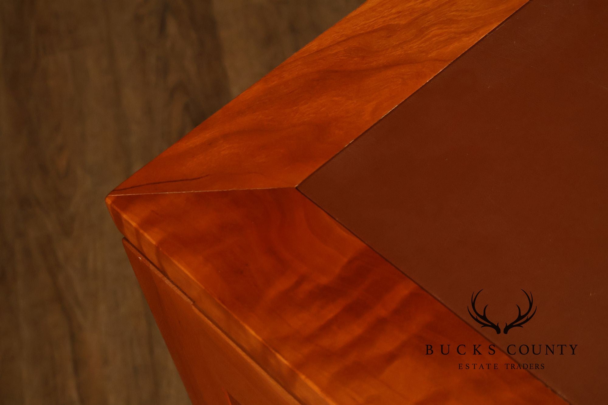 Copeland Furniture Leather Top Cherry Writing Desk