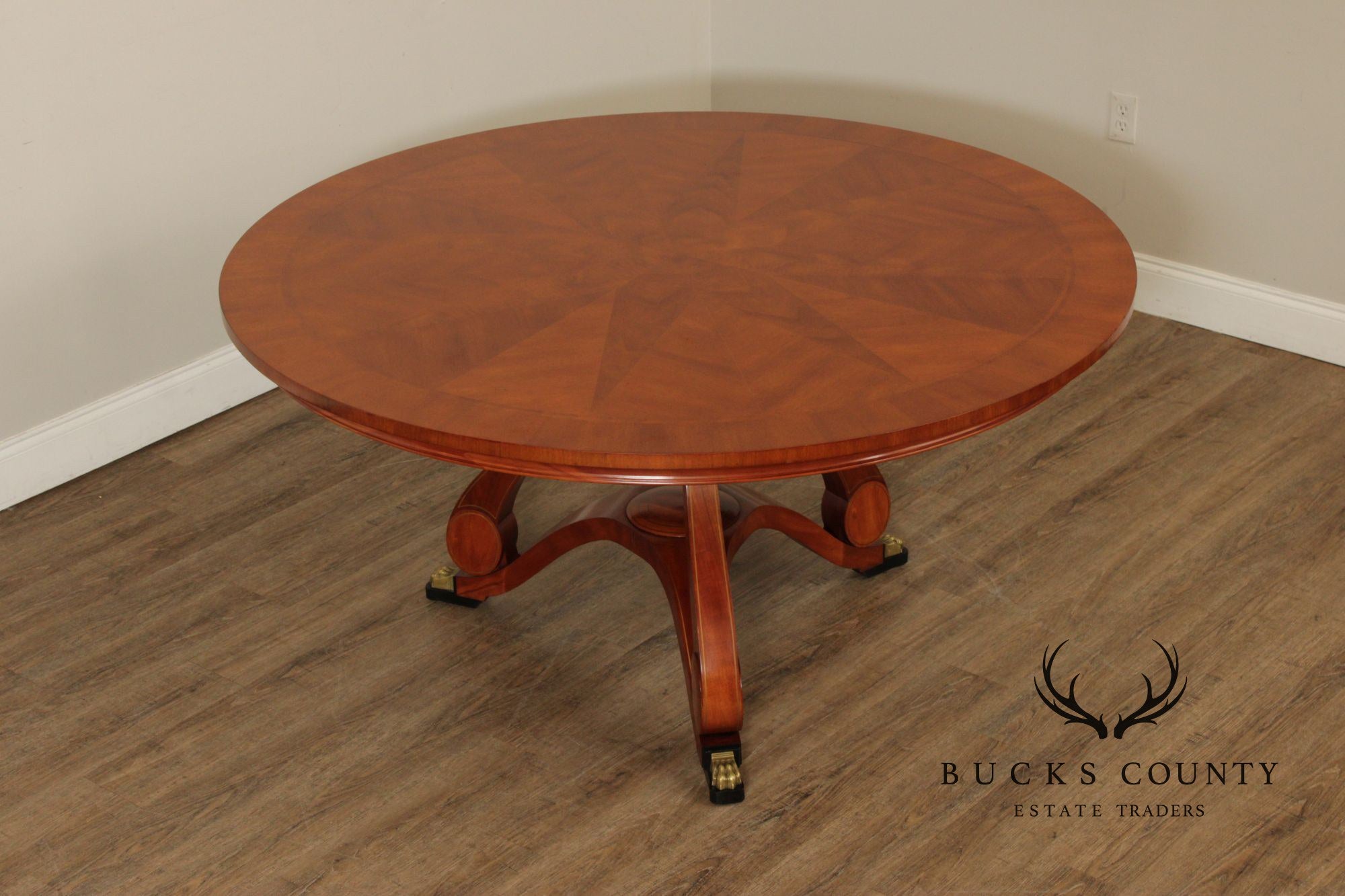 John Widdicomb Round Mahogany Dining Table Designed By Chad Womack