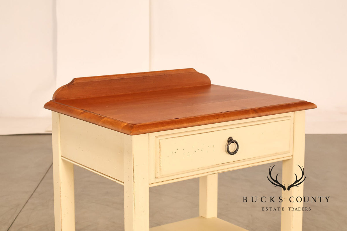 Ethan Allen 'Country Crossings' Pair of Painted Nightstands