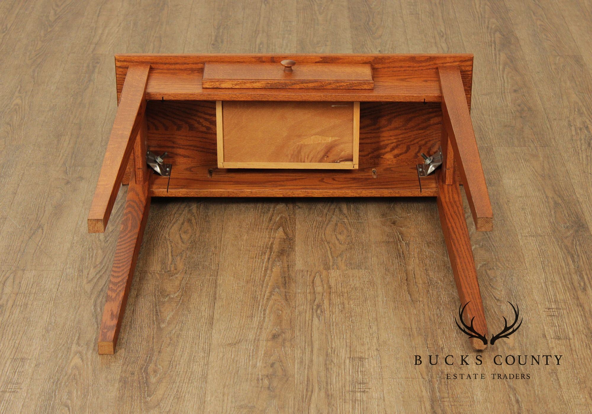 Shaker Style Narrow Oak Console Table