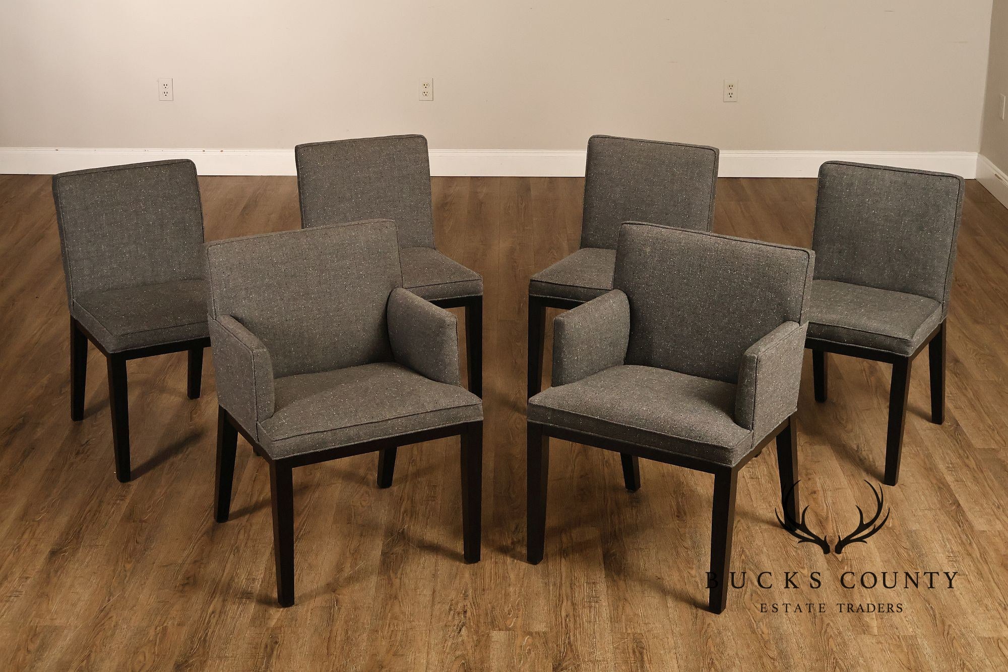 Mitchell Gold Bob Williams Modern Set of Six Dining Chairs