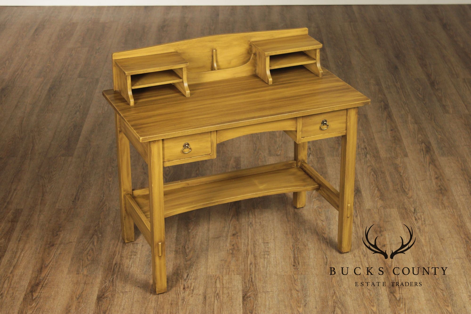Stickley Brothers Antique Painted Two-Drawer Postcard Desk