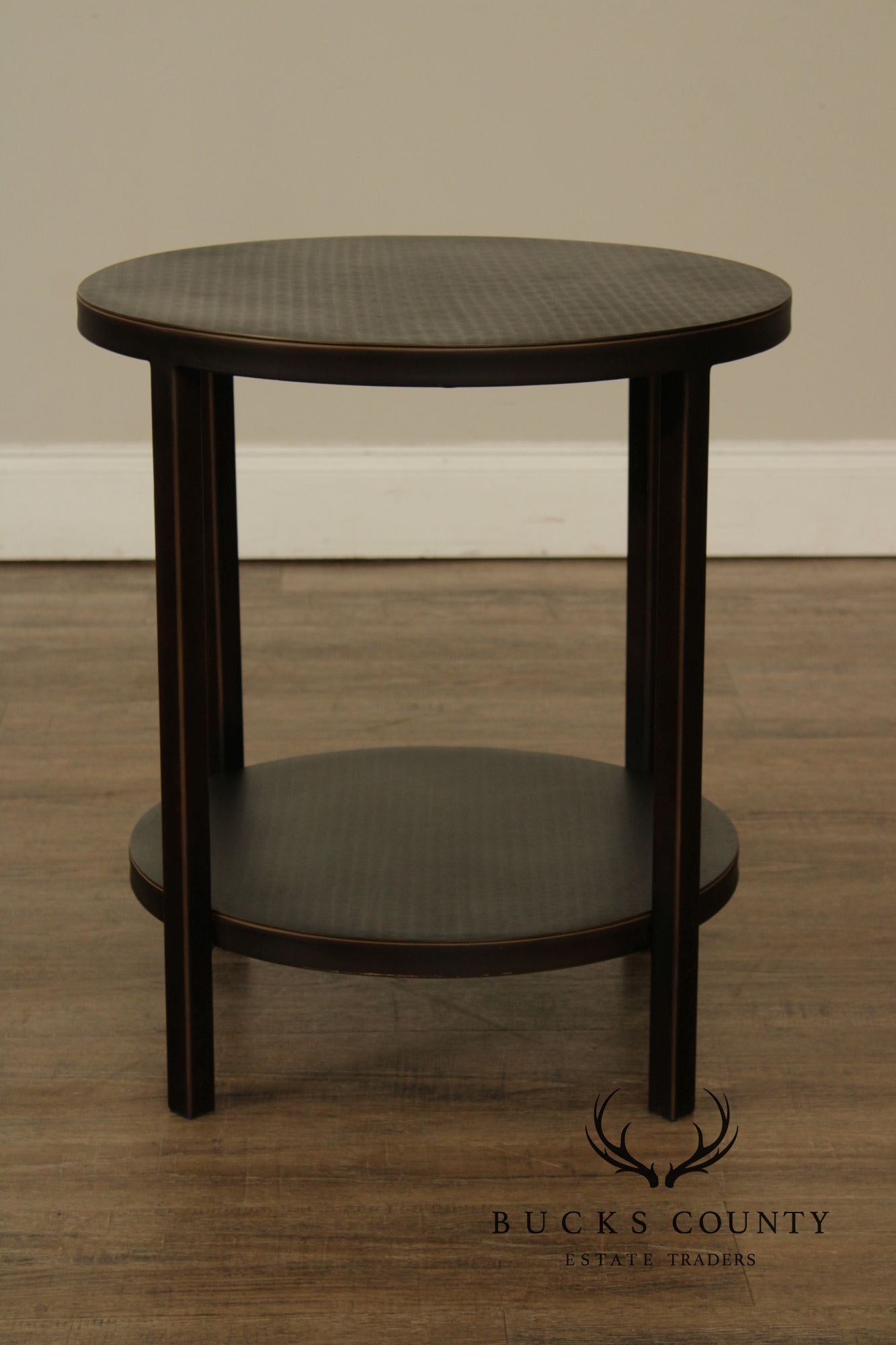 Crate & Barrel Modern Round Two-Tier End Table