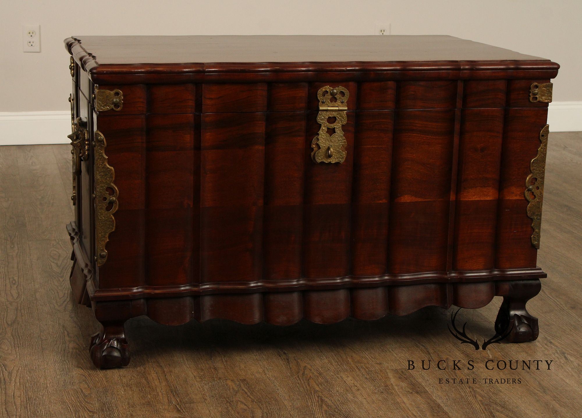 Colonial Style Hardwood And Cedar Trousseau Chest